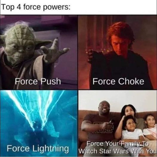 The meme is a playful take on the popular Star Wars franchise, specifically referencing the iconic line "I find your lack of faith disturbing" from Darth Vader. It's a humorous image that juxtaposes this quote with the phrase "I find your lack of snacks disturbing" and shows a person holding a bag of chips, implying that they're hungry and want to snack. The image is a lighthearted and humorous way to poke fun at the seriousness of the original quote.